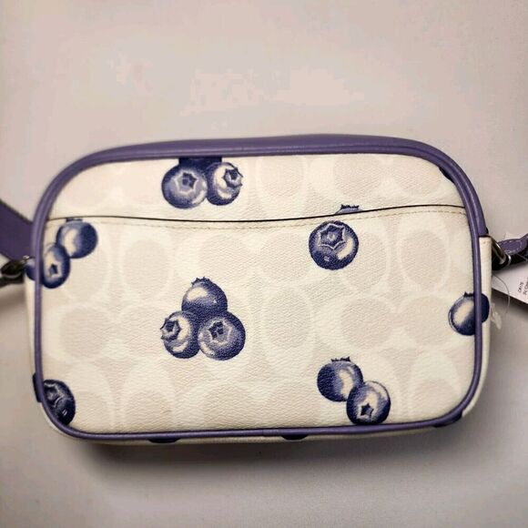 NWT Coach CR176 Mini Jamie Camera Bag With Blueberry Print - Picture 3 of 6